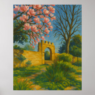 Blossom Gate - Bezaubernde Gartenmalerei Poster