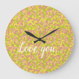 Blossom Haze Große Wanduhr