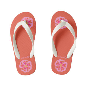 Blossom Heart Pink Flip Flops