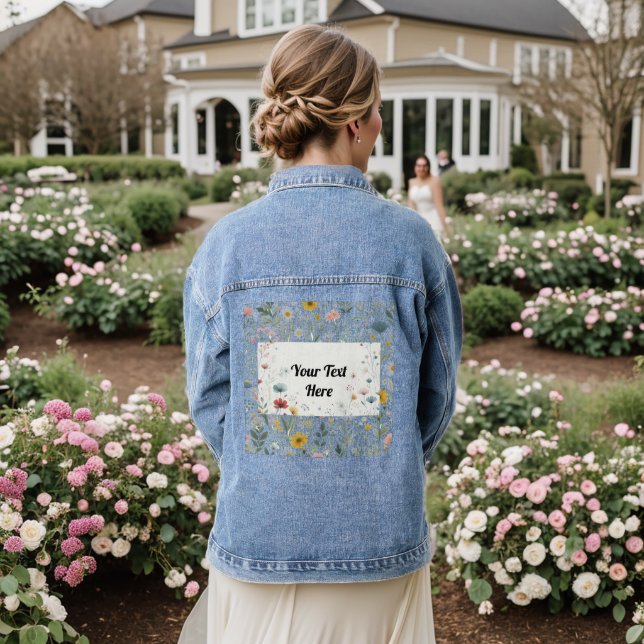 Blossom im Stil: Anpassbar Jeansjacke (Hochzeit Rückseite)