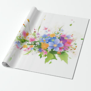 Blossom in Wasserfarbe Geschenkpapier