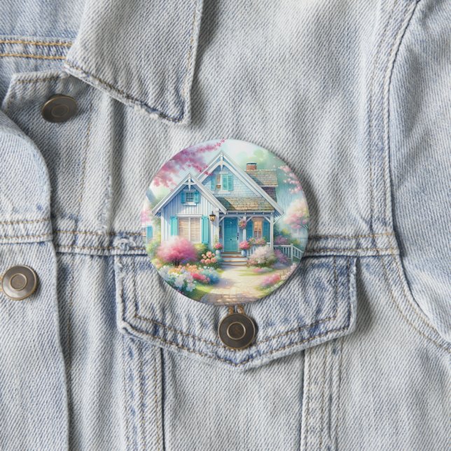 Blossom Lane Blue Cottage-Garten Button (Beispiel)