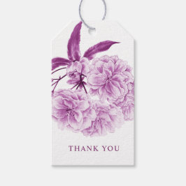 Blossom lila Lila Blume Aquarell Geschenketiketten Geschenkanhänger