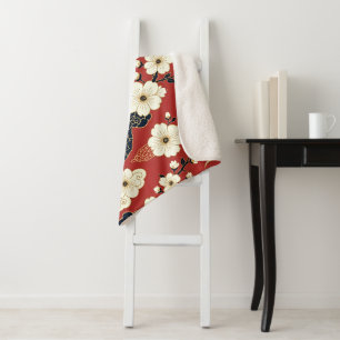 Blossom Nouveau Elegante Blumenkunst Sherpadecke