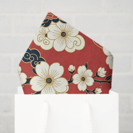 Blossom Nouveau | Elegante Florale Gestaltung Seidenpapier