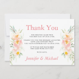 Blossom Peach Wedding Vielen Dank Karten