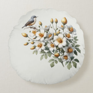 Blossom Perch Rundes Kissen