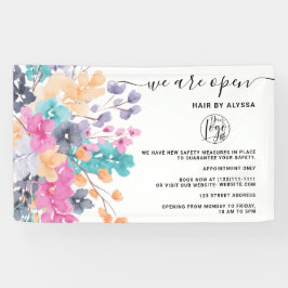 Blossom Rosa Land Blumenfarbe Wir sind offen Banner