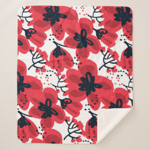 Blossom Rot: Abstraktes handGezeichnet Muster. Sherpadecke