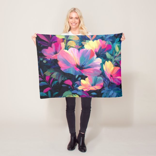 Blossom Rush Spring Blumengarten Fleecedecke (Beispiel)