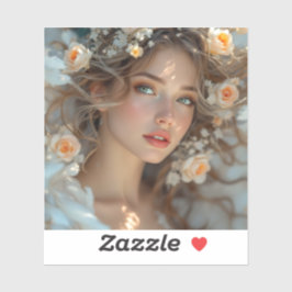 Blossom Seraph - Engel der Frühlingsgraue Aufkleber