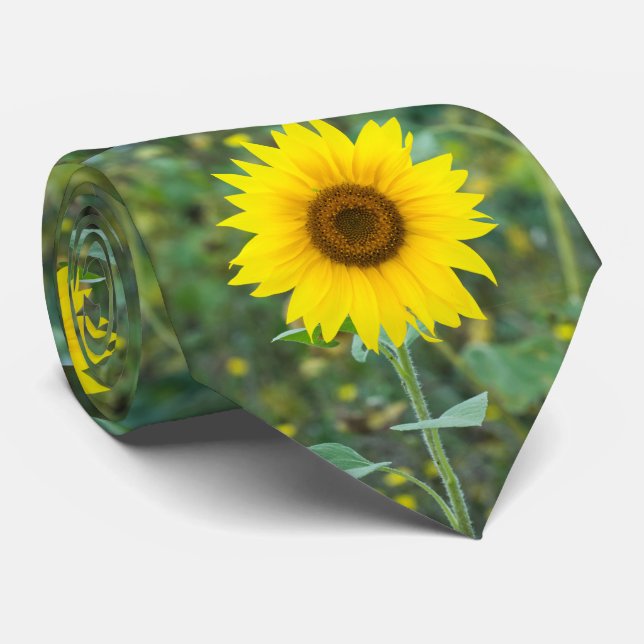Blossom Sonnenblume Wildblume Krawatte (Gerollt)
