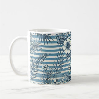 Blossom Streifen Design Kaffeemaschine Tasse