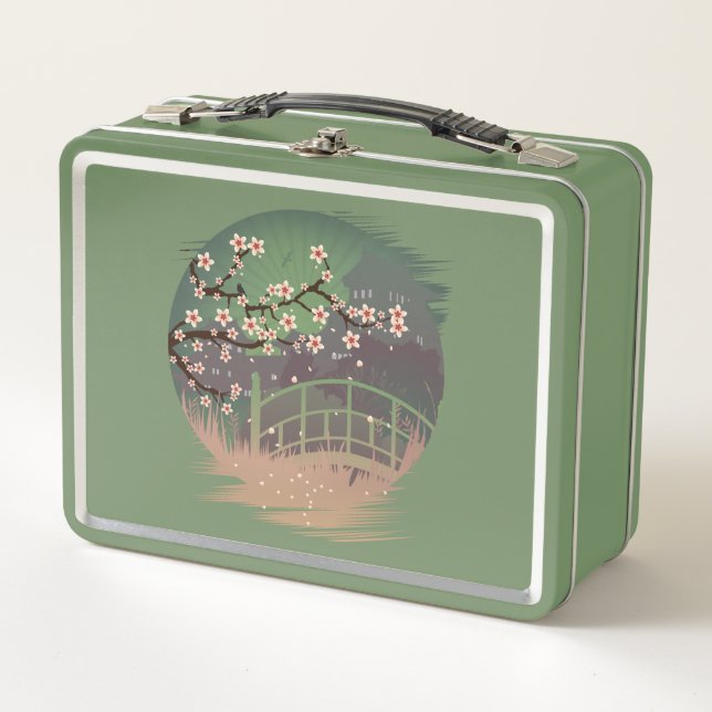 Blossom Sundown Metall Brotdose (Vorderseite)
