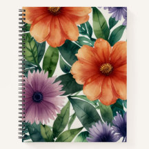 Blossom-Themed Spiral-Notebook