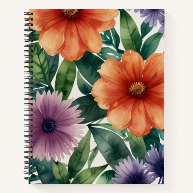 Blossom-Themed Spiral-Notebook Notizbuch (Vorderseite)