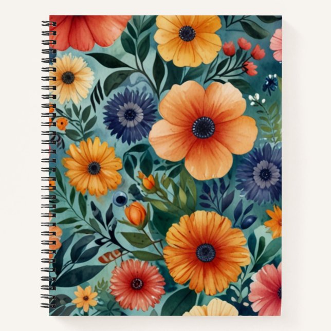 Blossom-Themed Spiral-Notebook Notizbuch (Vorderseite)