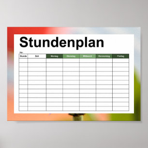 Blossom von Cornflower-Stundenplan Poster