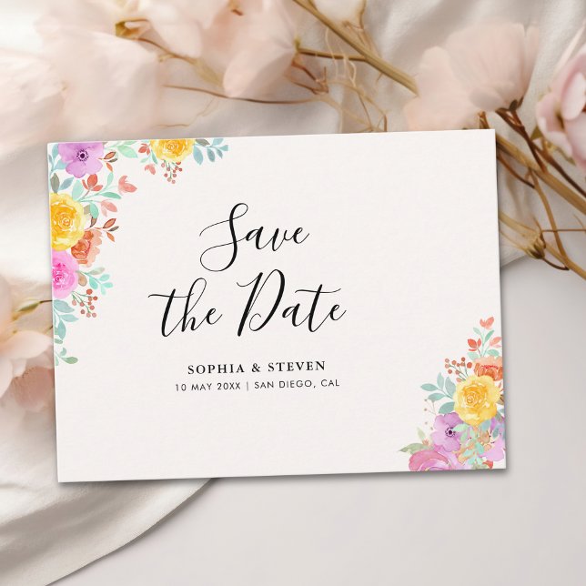 Blossoming Love – A Spring Floral Wedding Postkarte (Von Creator hochgeladen)
