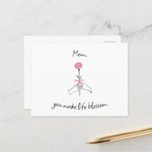 Blossoming Love - Carte Postale Maman