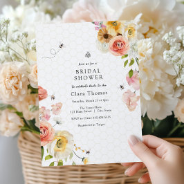 Blossoms and Honey Bee Bridal Shower Invitation Einladung