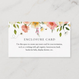 Blossoms and Honey Shower Enclosure Card Begleitkarte
