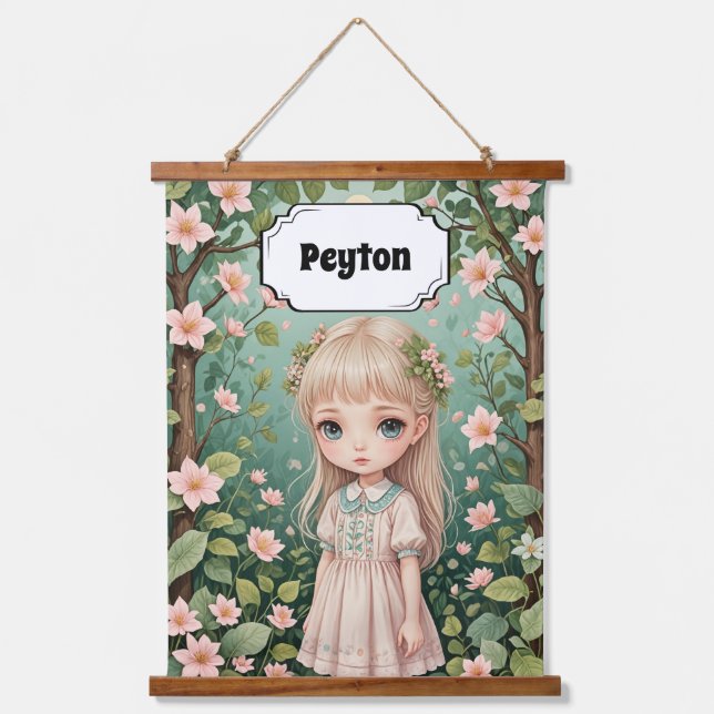 Blossoms Embrace Personalisiert Wandteppich Mit Holzrahmen (Vorderseite)