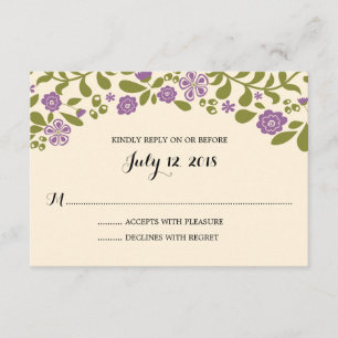 Blossoms fleurs sauvages   Mariage RSVP