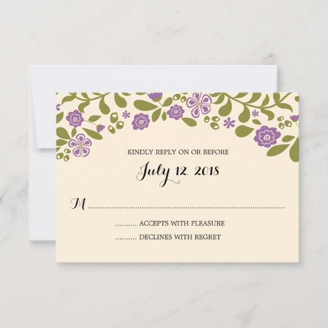 Blossoms fleurs sauvages | Mariage RSVP (Devant)