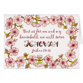 Blossoms - Serve Jehovah Scripture - Big Card