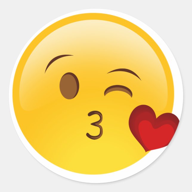 Blow a kiss emoji Aufkleber (Vorderseite)