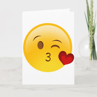 Blow a kiss emoji Aufkleber Karte