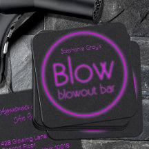 Blow Blowout Bar Fügen Sie Ihren Namen Neonpinke h