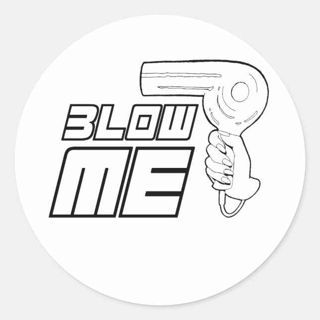 BLOW MIR RUNDER AUFKLEBER (Vorderseite)