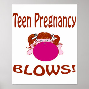 Blows Teenager-Schwangerschaftspposter Poster