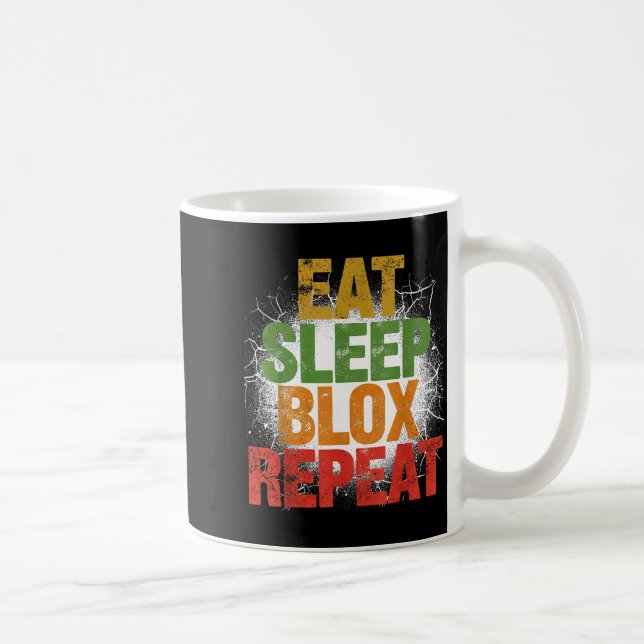 Blox Gaming _ Eat Sleep Blox Repeat _ Kids Gaming  Kaffeetasse (Rechts)
