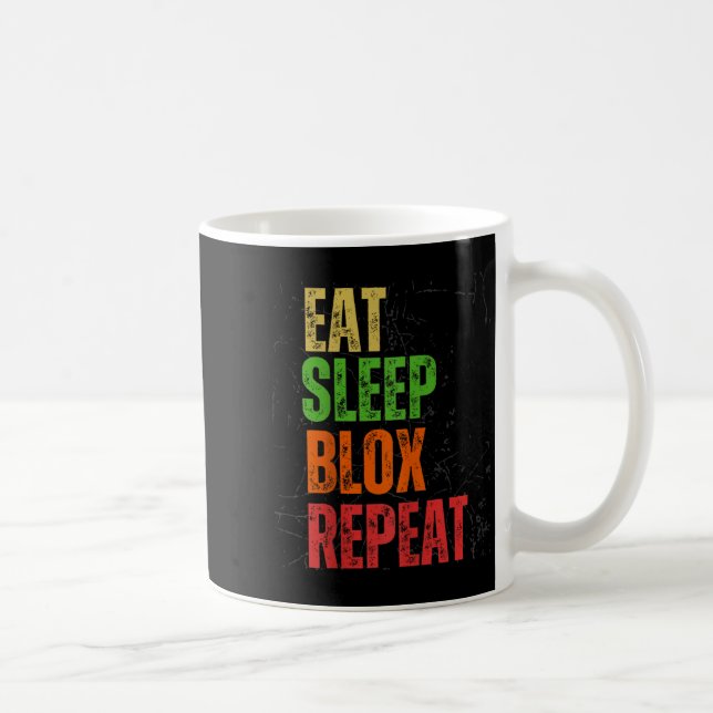 Blox Gaming Tee, Eat Sleep Blox Repeat, Kids Gamin Kaffeetasse (Rechts)