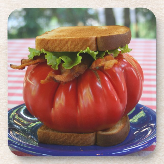 BLT mit RiesenTomate Getränkeuntersetzer (Vorderseite)