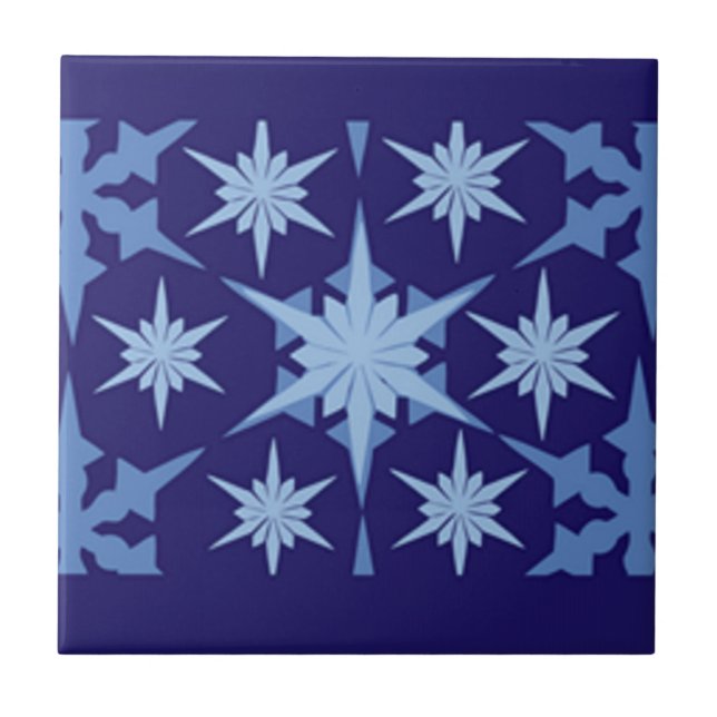Blu Holidae Tile Design Fliese (Vorderseite)