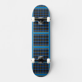 Blu Kariert Skateboard