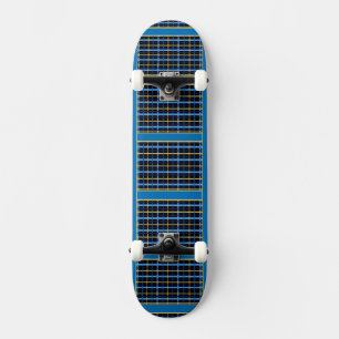 Blu Kariert Skateboard