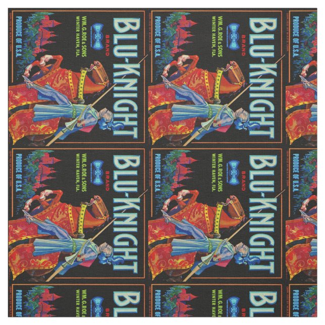Blu Knight Fruchtlabel Stoff (Muster)