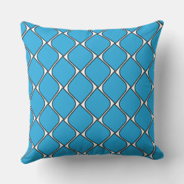 blu strips heart throw pillow kissen