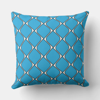 blu strips heart throw pillow kissen