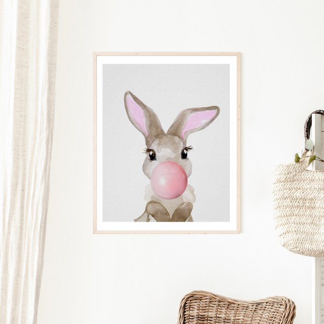 Blubble Gum Bunny Cub Kinderzimmer Child Woodland Poster (Von Creator hochgeladen)