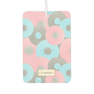 Blubble Gum Circle Origami Pastel Muster Autolufterfrischer
