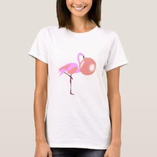 Blubble Gum Flamingo Blasen Blase T-Shirt