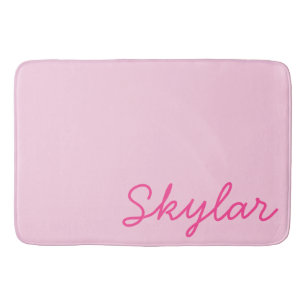 Blubble Gum Pink Hot Pink Custom Curry Name Badematte