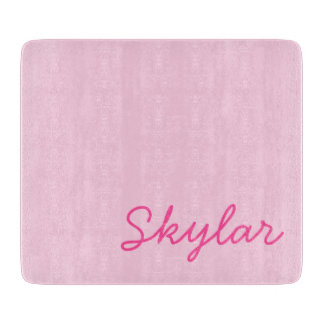 Blubble Gum Pink Hot Pink Custom Curry Name Schneidebrett