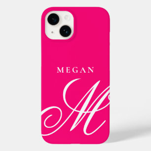 Blubble gum pink monogram Case-Mate iPhone 14 Fall Case-Mate iPhone 14 Hülle